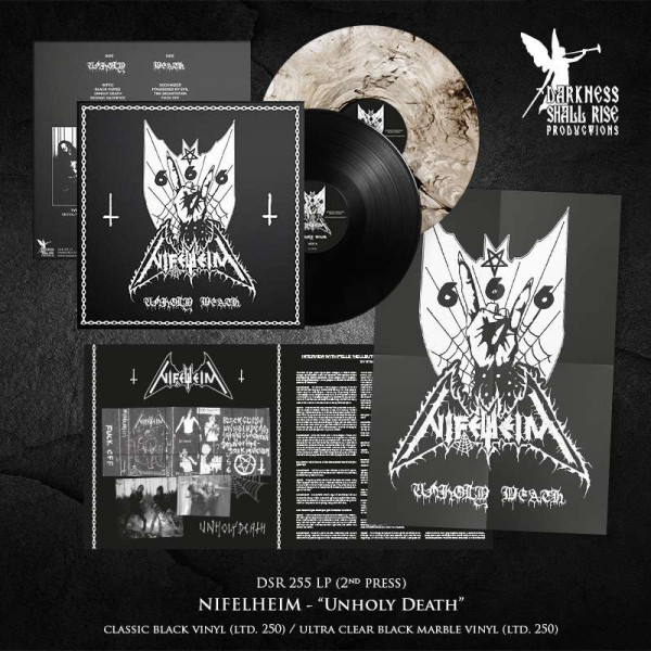 Nifelheim - Unholy Death LP (Ultra Clear Black Marble Vinyl)
